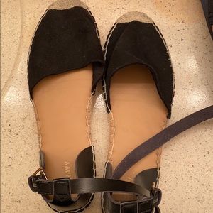 Worn Once !! Black Espadrilles
